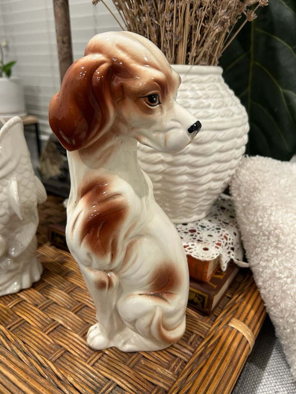 Vintage Ceramic Spaniel Figurine